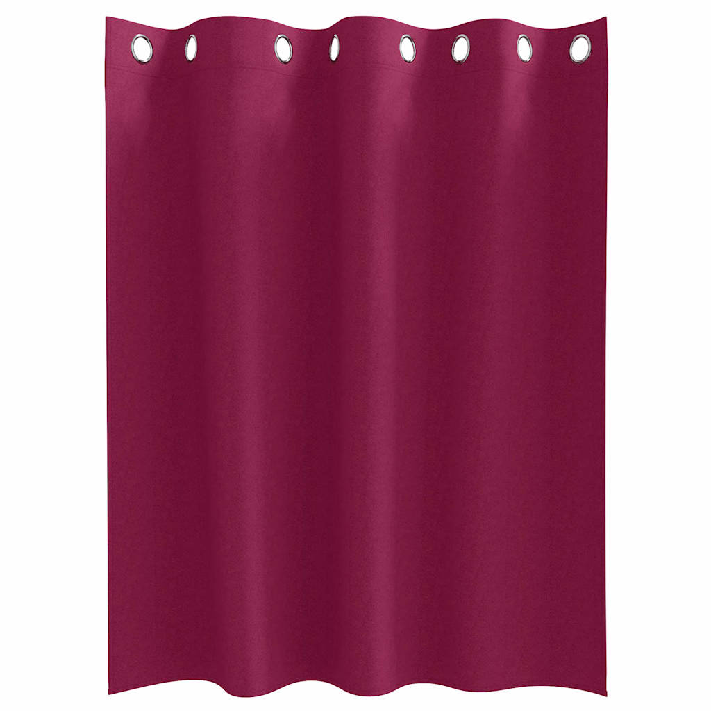 vidaXL Verdunkelungs-Vorhänge mit Ringen 2 pcs Weinrot 140 x 140 cm