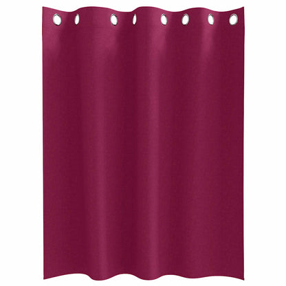 vidaXL Verdunkelungs-Vorhänge mit Ringen 2 pcs Weinrot 140 x 140 cm