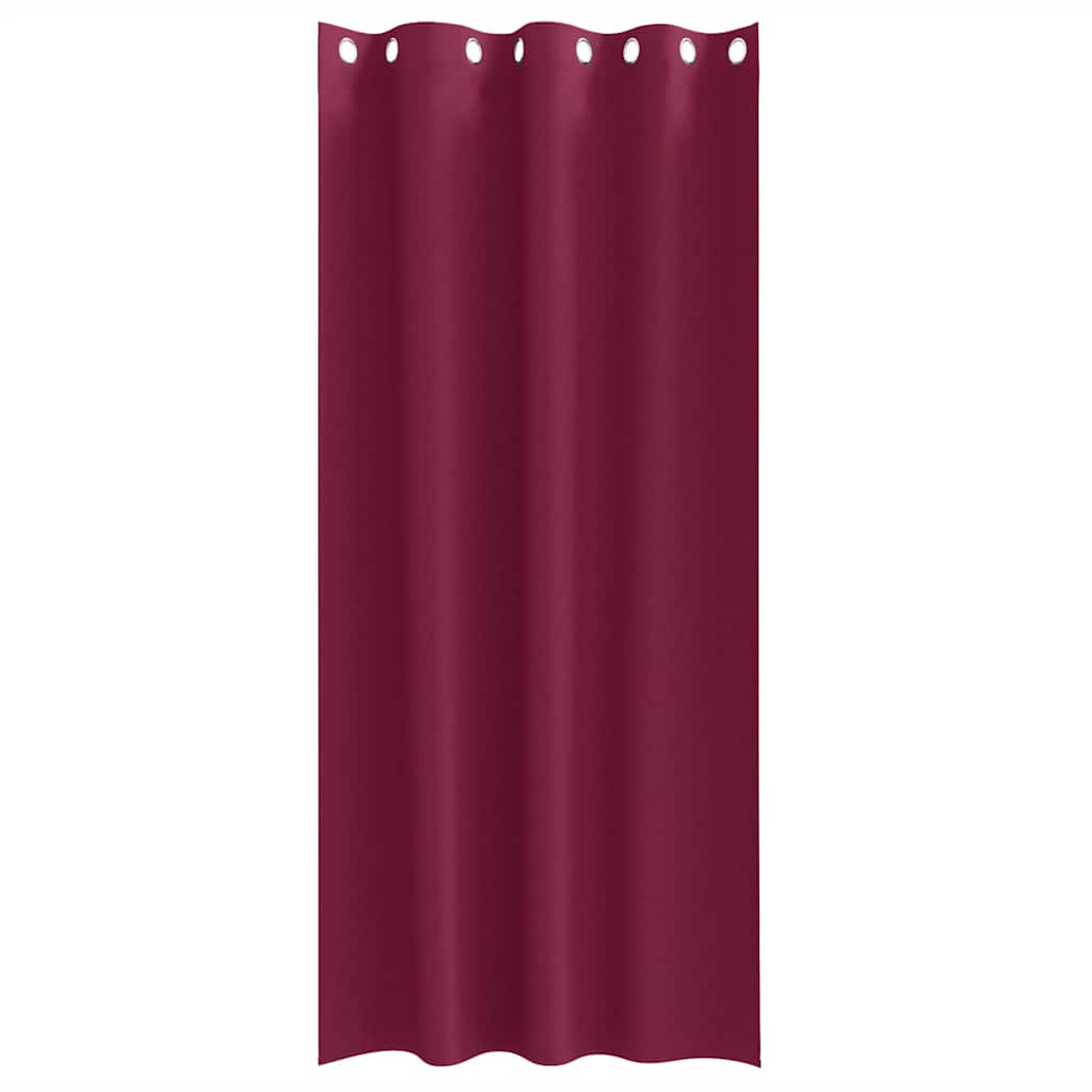 vidaXL Verdunkelungs-Vorhänge mit Ringen 2 pcs Weinrot 245 x 140 cm