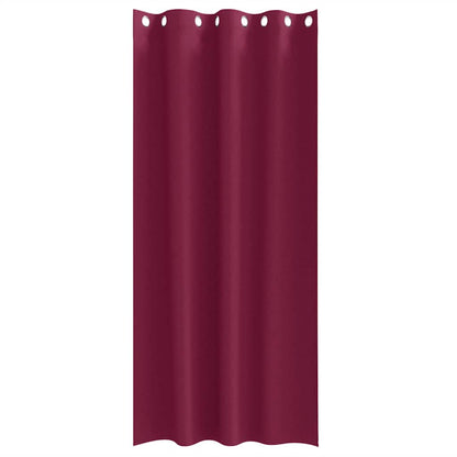 vidaXL Verdunkelungs-Vorhänge mit Ringen 2 pcs Weinrot 245 x 140 cm