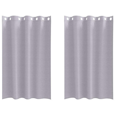 vidaXL Verdunkelungs-Vorhänge mit Ringen 2 pcs Metallic Grau