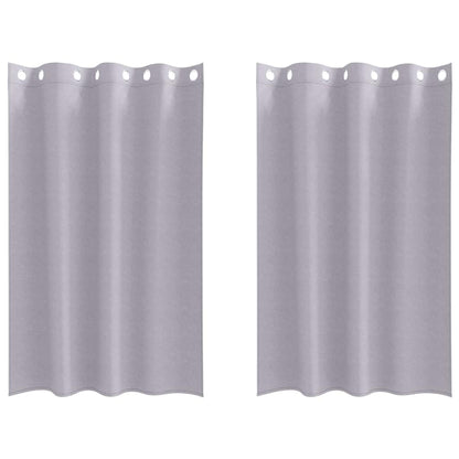 Verdunkelungs-Vorhänge mit Ringen 2 pcs Metallic Grau
