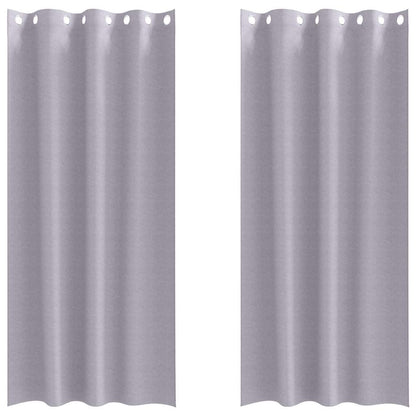 vidaXL Verdunkelungs-Vorhänge mit Ringen 2 pcs Metallic Grau