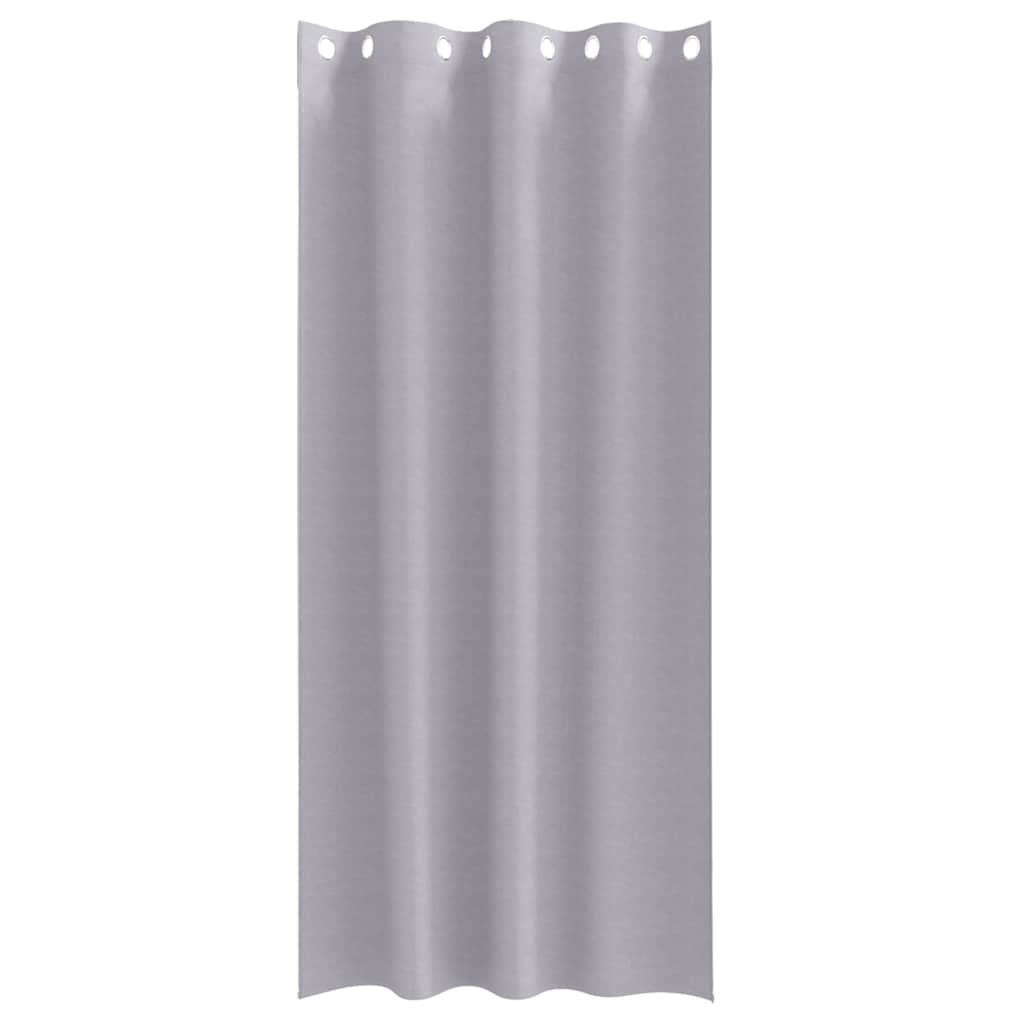 vidaXL Verdunkelungs-Vorhänge mit Ringen 2 pcs Metallic Grau