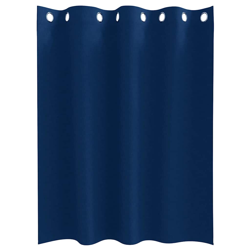 vidaXL Verdunkelungs-Vorhänge mit Ringen 2 pcs Dunkelblau 140 x 140 cm