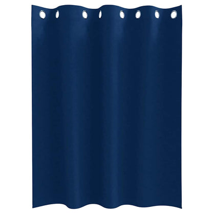 vidaXL Verdunkelungs-Vorhänge mit Ringen 2 pcs Dunkelblau 140 x 140 cm