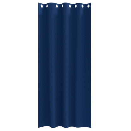 Verdunkelungs-Vorhänge mit Ringen 2 pcs Dunkelblau 225 x 140 cm
