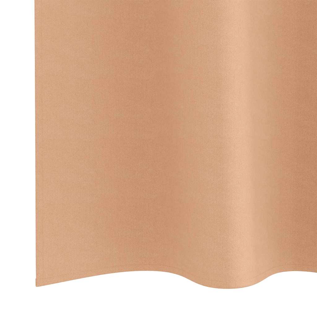 vidaXL Verdunkelungs-Vorhänge mit Ringen 2 pcs Hellbraun 140 x 140 cm