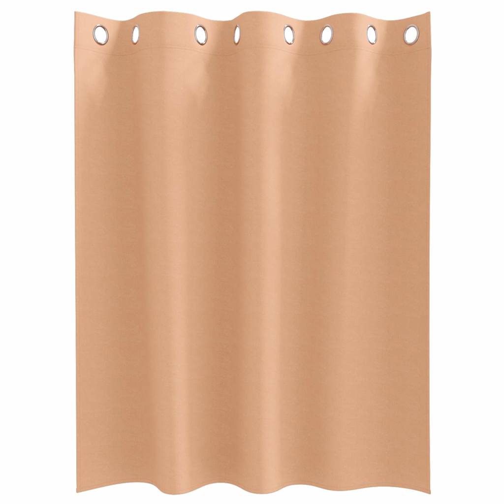 vidaXL Verdunkelungs-Vorhänge mit Ringen 2 pcs Hellbraun 140 x 140 cm