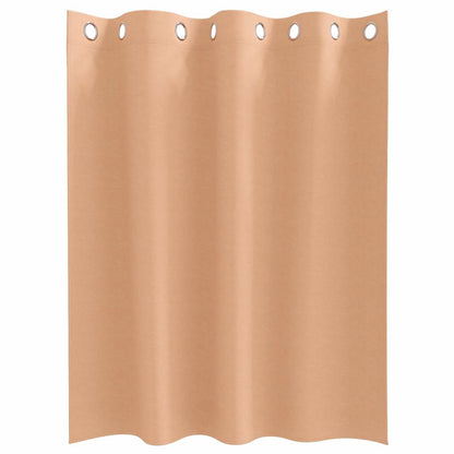vidaXL Verdunkelungs-Vorhänge mit Ringen 2 pcs Hellbraun 140 x 140 cm