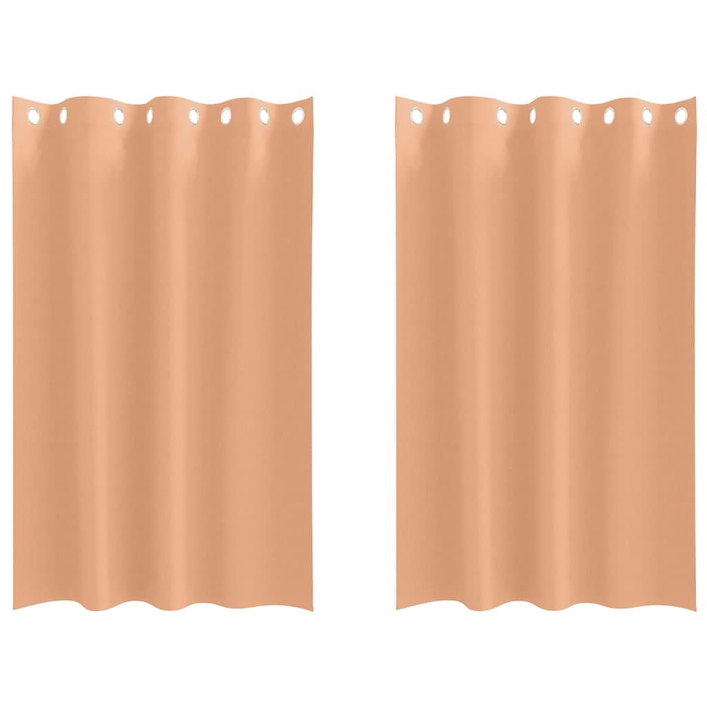 vidaXL Verdunkelungs-Vorhänge mit Ringen 2 pcs Hellbraun 175 x 140 cm