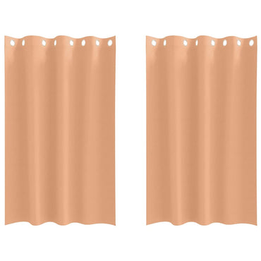 vidaXL Verdunkelungs-Vorhänge mit Ringen 2 pcs Hellbraun 175 x 140 cm