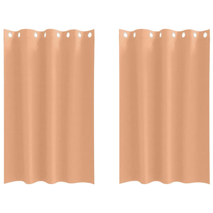 vidaXL Verdunkelungs-Vorhänge mit Ringen 2 pcs Hellbraun 175 x 140 cm