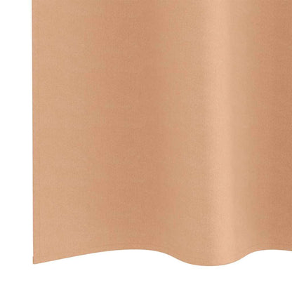 vidaXL Verdunkelungs-Vorhänge mit Ringen 2 pcs Hellbraun 245 x 140 cm