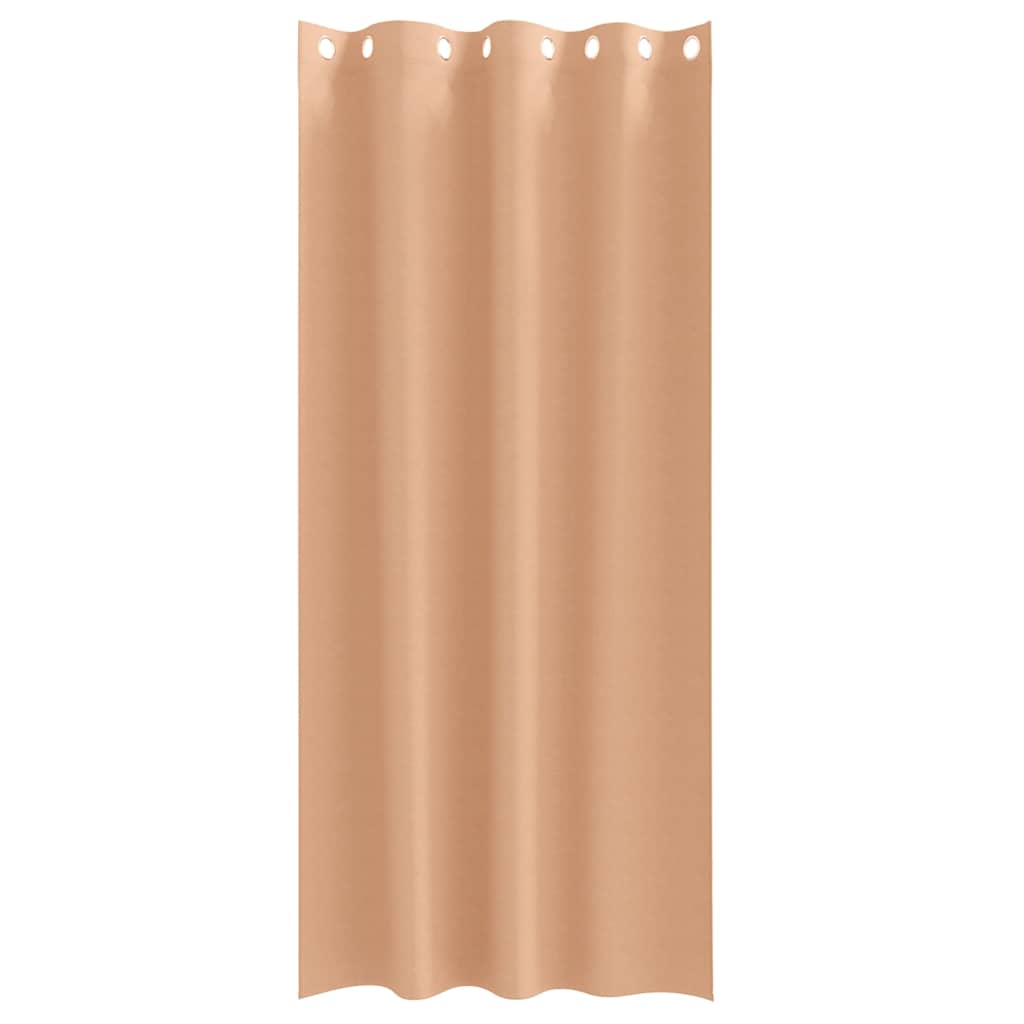 vidaXL Verdunkelungs-Vorhänge mit Ringen 2 pcs Hellbraun 260 x 140 cm