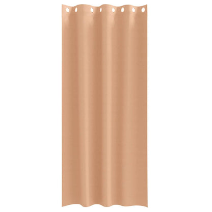 vidaXL Verdunkelungs-Vorhänge mit Ringen 2 pcs Hellbraun 260 x 140 cm