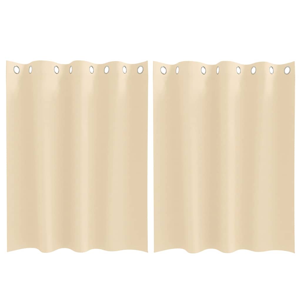 vidaXL Verdunkelungs-Vorhänge mit Ringen 2 pcs Creme 140 x 140 cm