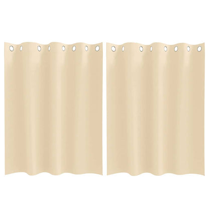 vidaXL Verdunkelungs-Vorhänge mit Ringen 2 pcs Creme 140 x 140 cm
