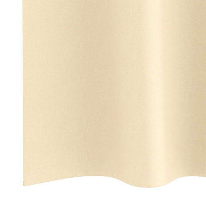 vidaXL Verdunkelungs-Vorhänge mit Ringen 2 pcs Creme 175 x 140 cm