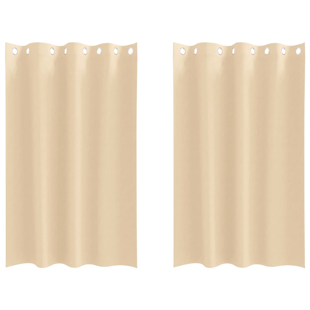 vidaXL Verdunkelungs-Vorhänge mit Ringen 2 pcs Creme 175 x 140 cm