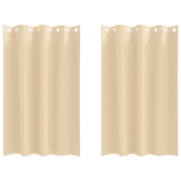 vidaXL Verdunkelungs-Vorhänge mit Ringen 2 pcs Creme 175 x 140 cm