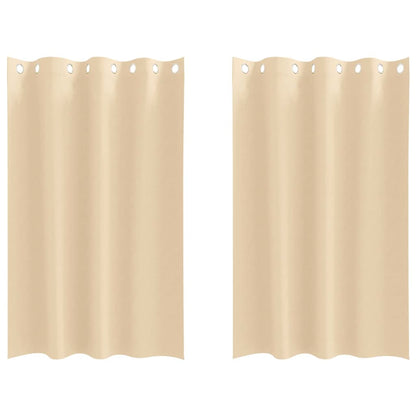 vidaXL Verdunkelungs-Vorhänge mit Ringen 2 pcs Creme 175 x 140 cm