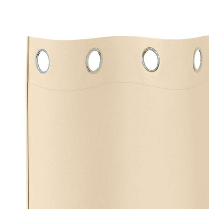 vidaXL Verdunkelungs-Vorhänge mit Ringen 2 pcs Creme 225 x 140 cm