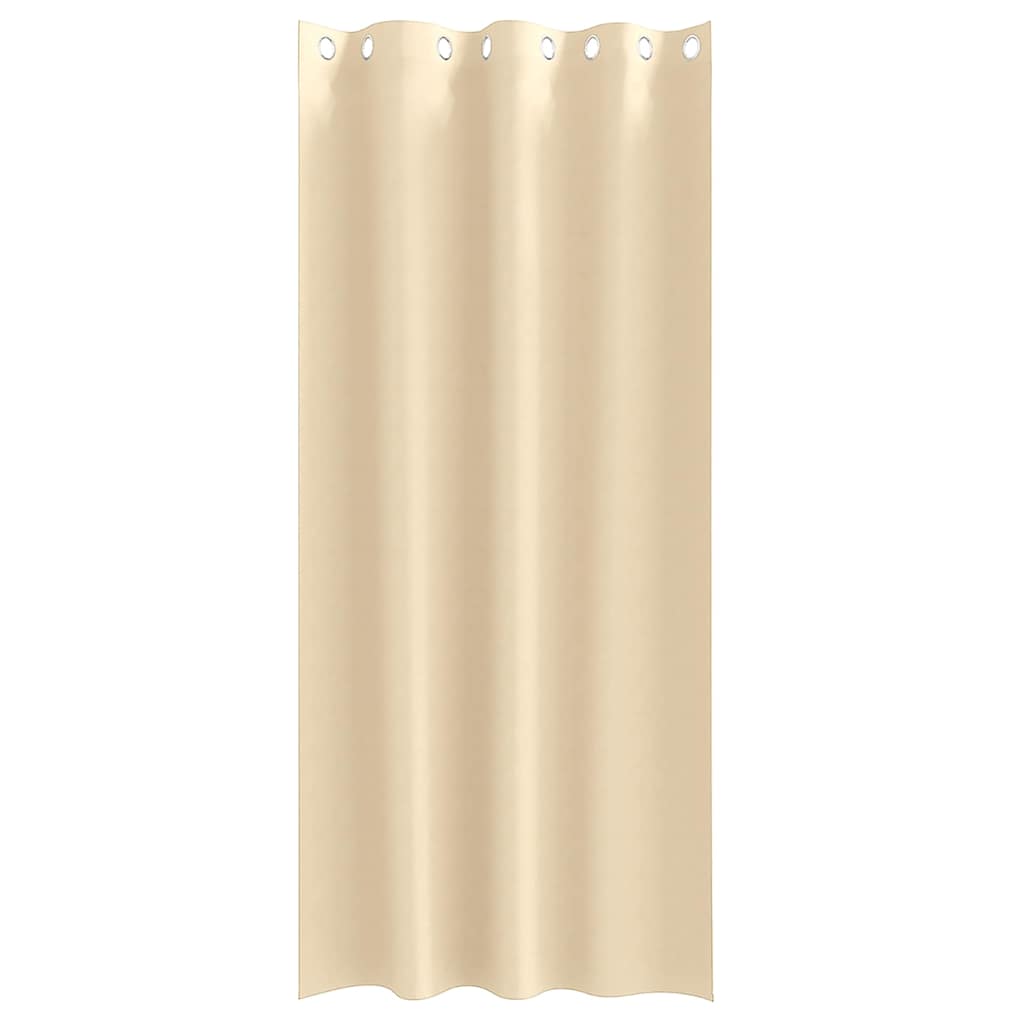 vidaXL Verdunkelungs-Vorhänge mit Ringen 2 pcs Creme 225 x 140 cm