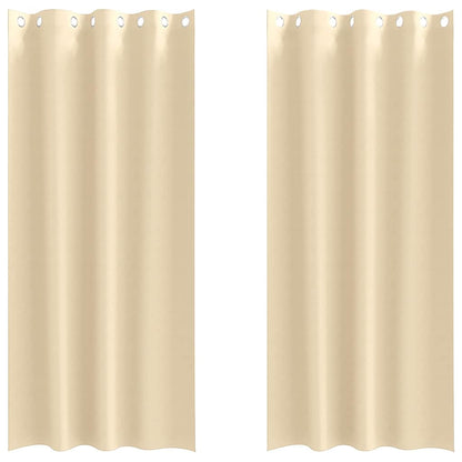 vidaXL Verdunkelungs-Vorhänge mit Ringen 2 pcs Creme 260 x 140 cm