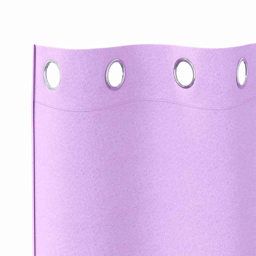 vidaXL Verdunkelungs-Vorhänge mit Ringen 2 pcs Lila 140 x 140 cm