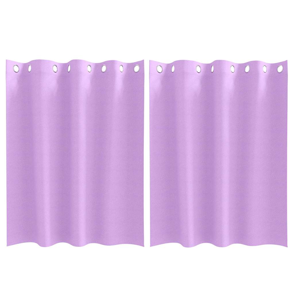 vidaXL Verdunkelungs-Vorhänge mit Ringen 2 pcs Lila 140 x 140 cm