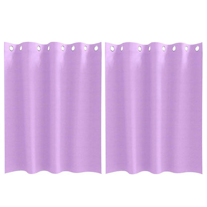 vidaXL Verdunkelungs-Vorhänge mit Ringen 2 pcs Lila 140 x 140 cm