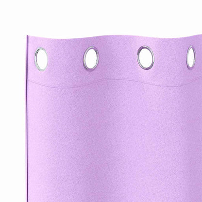 vidaXL Verdunkelungs-Vorhänge mit Ringen 2 pcs Lila 245 x 140 cm
