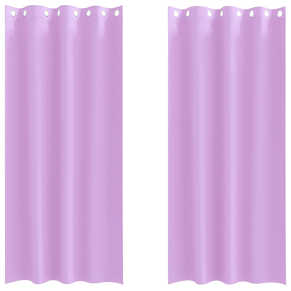 vidaXL Verdunkelungs-Vorhänge mit Ringen 2 pcs Lila 260 x 140 cm