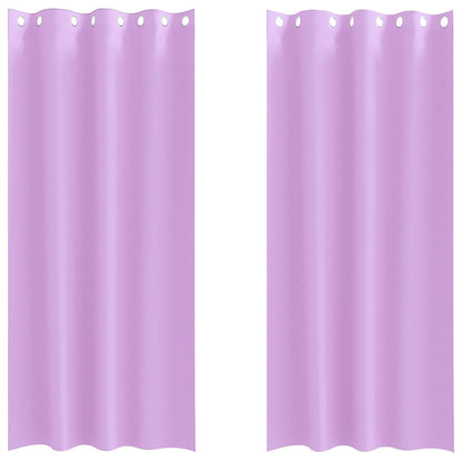 vidaXL Verdunkelungs-Vorhänge mit Ringen 2 pcs Lila 260 x 140 cm