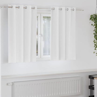 vidaXL Verdunkelungs-Vorhänge mit Ringen 2 pcs Reinweiß 140 x 140 cm