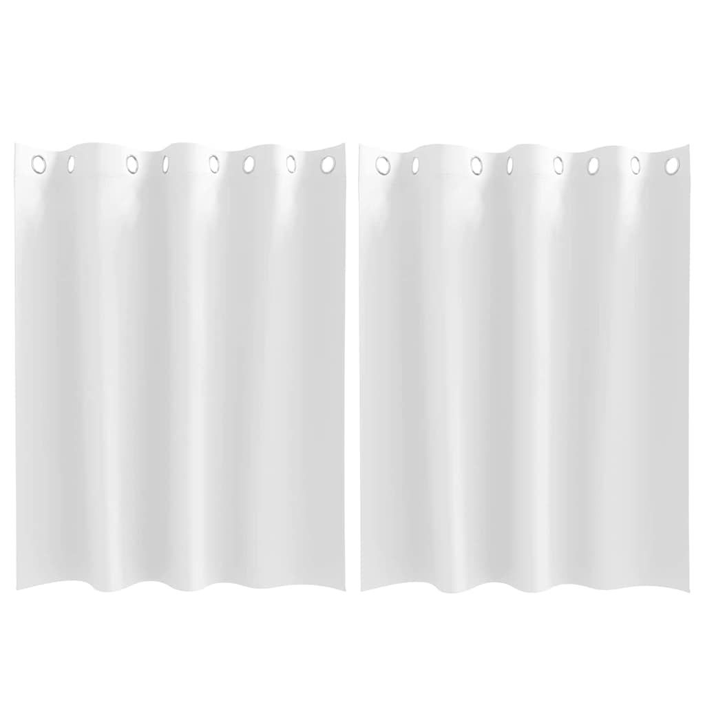 vidaXL Verdunkelungs-Vorhänge mit Ringen 2 pcs Reinweiß 140 x 140 cm