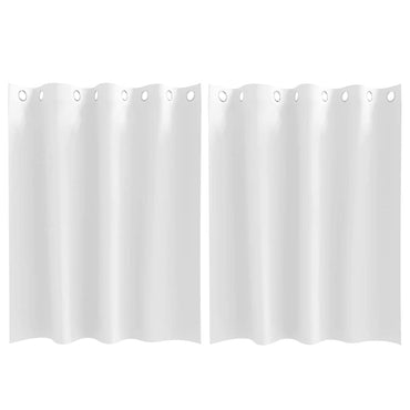 vidaXL Verdunkelungs-Vorhänge mit Ringen 2 pcs Reinweiß 140 x 140 cm