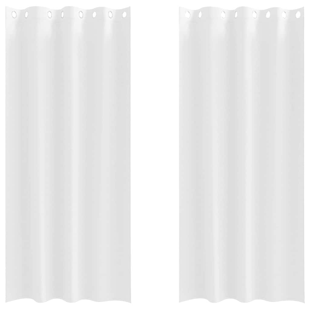 vidaXL Verdunkelungs-Vorhänge mit Ringen 2 pcs Reinweiß 225 x 140 cm