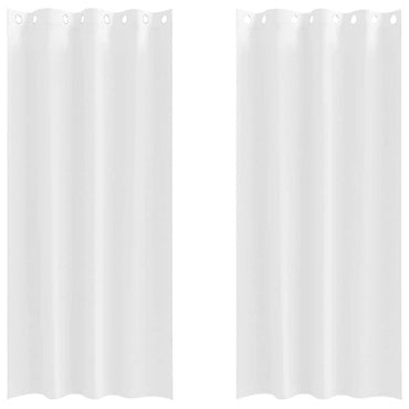 vidaXL Verdunkelungs-Vorhänge mit Ringen 2 pcs Reinweiß 260 x 140 cm