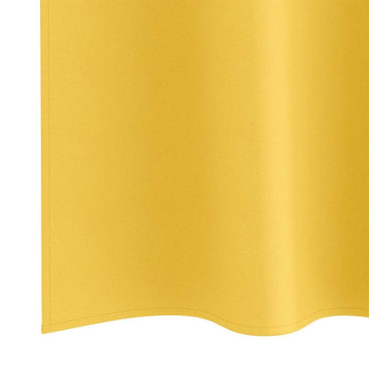vidaXL Verdunkelungs-Vorhänge mit Ringen 2 pcs Senfgelb 140 x 140 cm