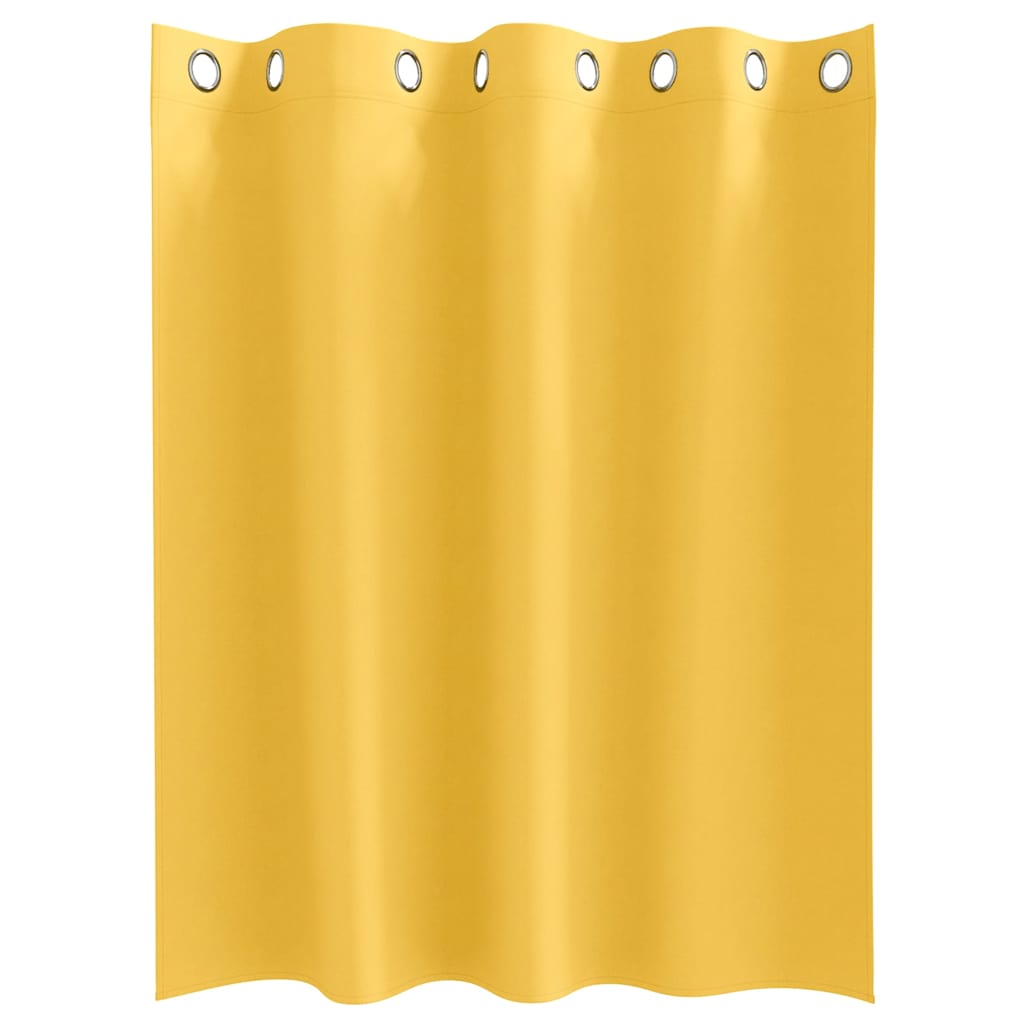 vidaXL Verdunkelungs-Vorhänge mit Ringen 2 pcs Senfgelb 140 x 140 cm