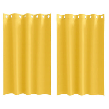 vidaXL Verdunkelungs-Vorhänge mit Ringen 2 pcs Senfgelb 175 x 140 cm