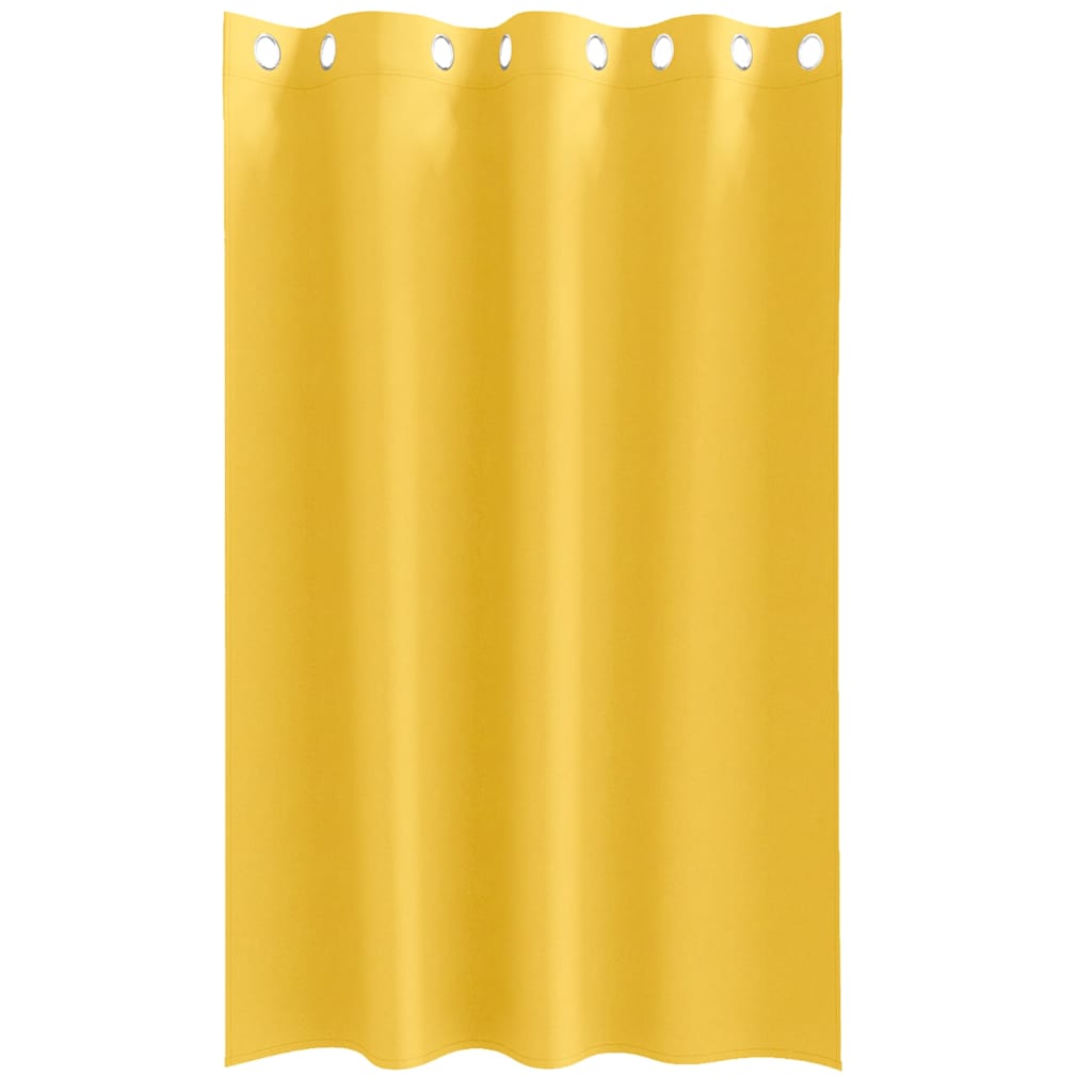 vidaXL Verdunkelungs-Vorhänge mit Ringen 2 pcs Senfgelb 175 x 140 cm