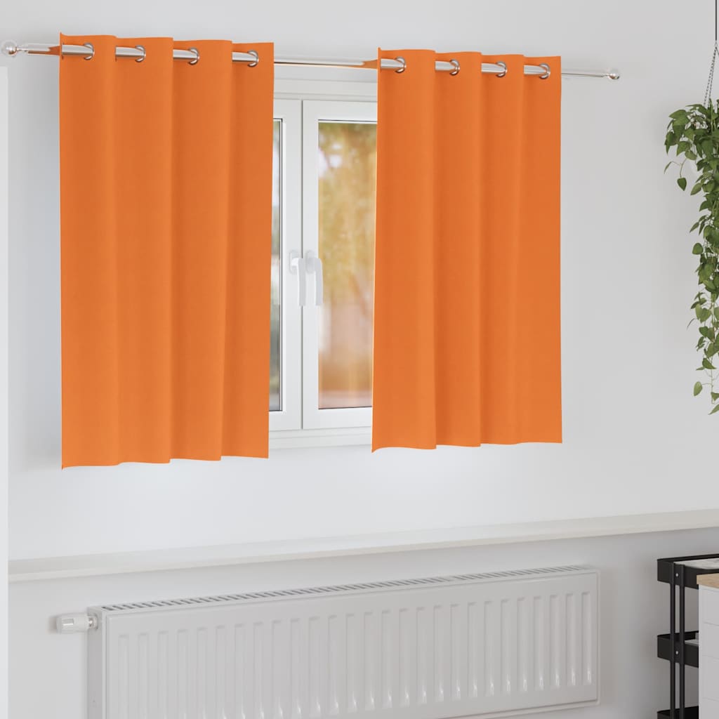Verdunkelungs-Vorhänge mit Ringen 2 pcs Helles Orange
