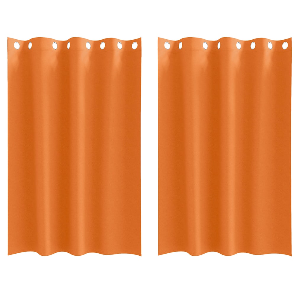 Verdunkelungs-Vorhänge mit Ringen 2 pcs Helles Orange