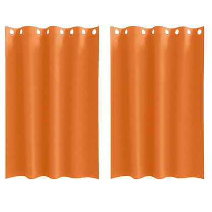 Verdunkelungs-Vorhänge mit Ringen 2 pcs Helles Orange