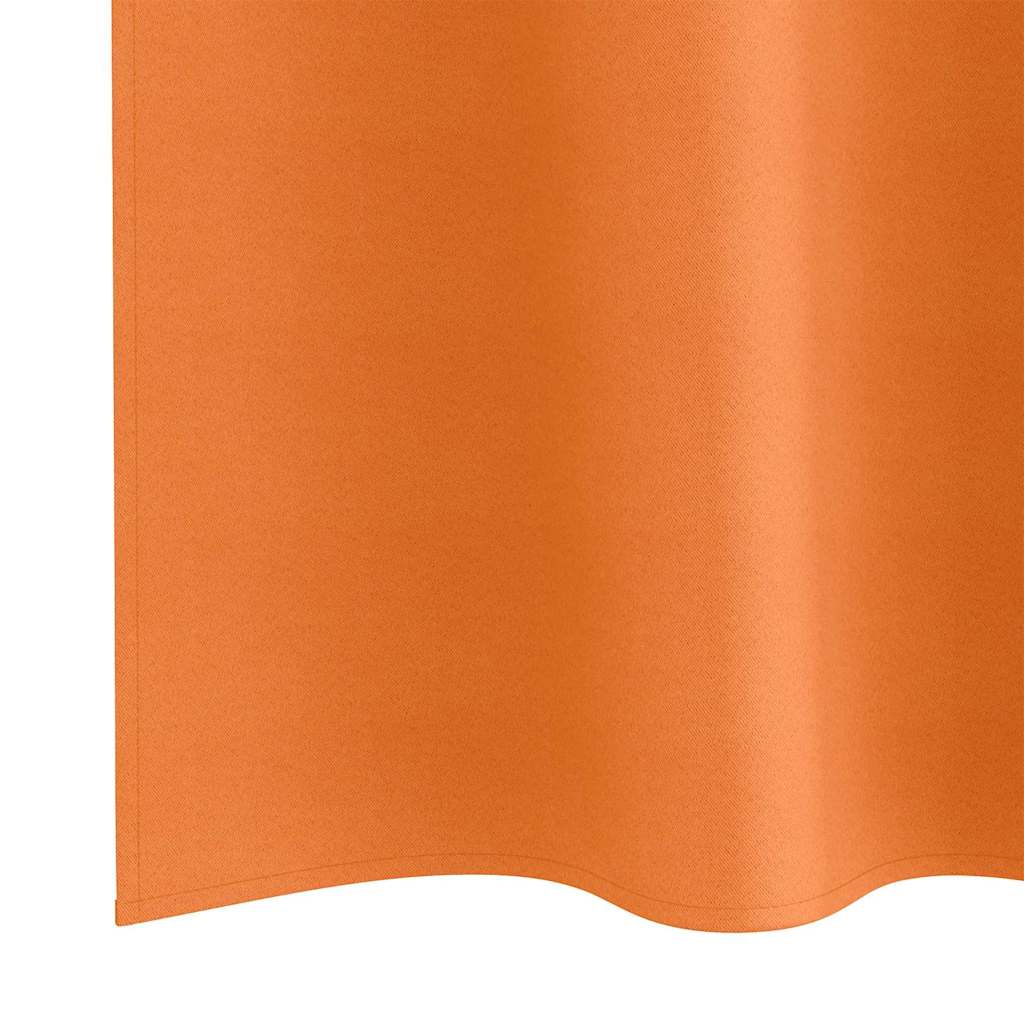 vidaXL Verdunkelungs-Vorhänge mit Ringen 2 pcs Helles Orange