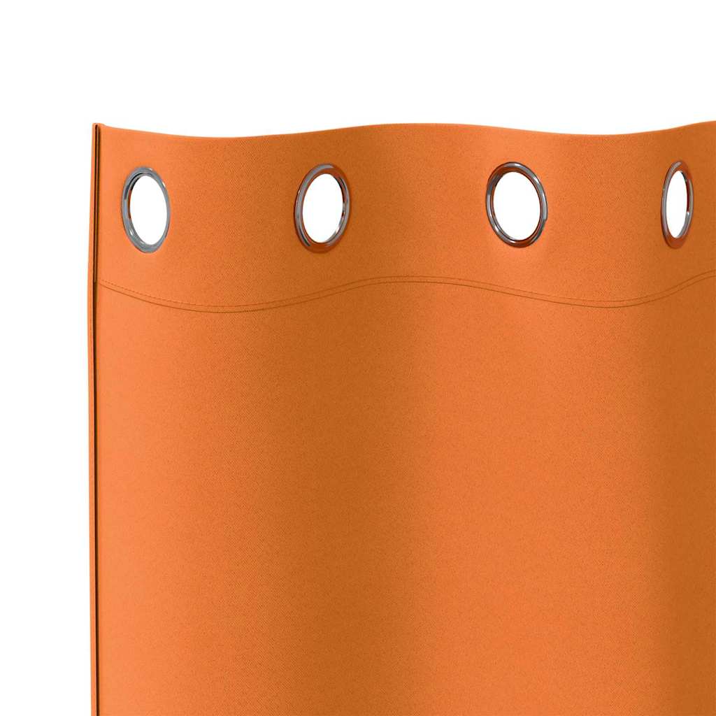 Verdunkelungs-Vorhänge mit Ringen 2 pcs Helles Orange