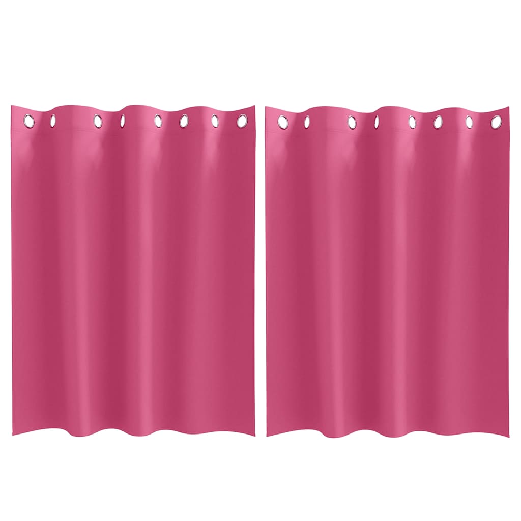 vidaXL Verdunkelungs-Vorhänge mit Ringen 2 pcs Helles Pink